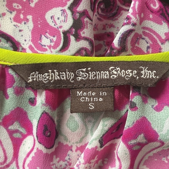 Mushka by Sienna Rose Pink Bohemian Boho Peasant Top Blouse size S - Picture 5 of 6